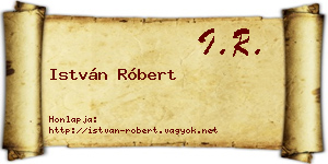 István Róbert névjegykártya