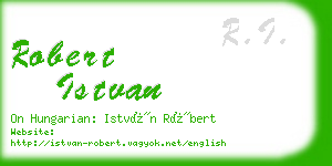 robert istvan business card